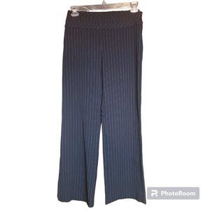 Navy pinstripe pant
